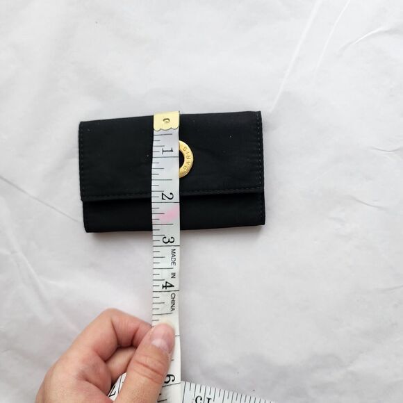 Celine Vintage Bi Fold Black Nylon & Leather Card Key Holder GOLD Hardware EUC - Picture 10 of 10